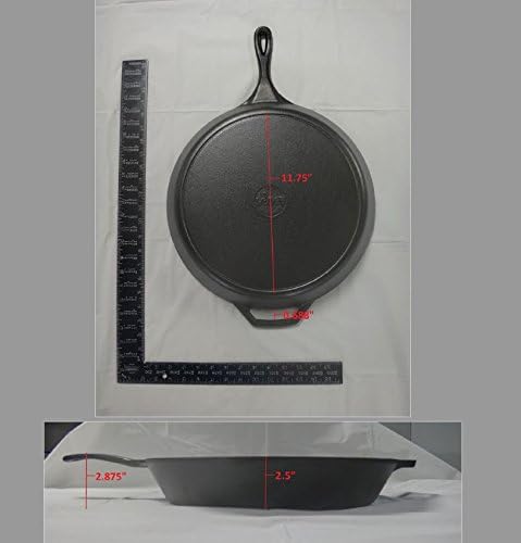 Lodge 15 Inch Cast Iron Pre-Seasoned Skillet – Signature Teardrop Handle - Use in the Oven, on the Stove, on the Grill, or Over a Campfire, Black