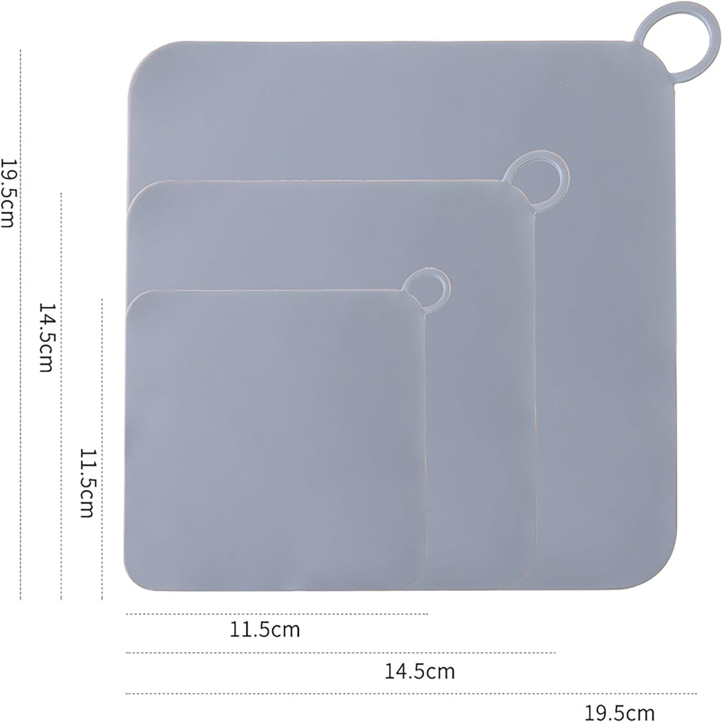 2 Pieces 8 x 8 Inch Silicone Tub Stopper Floor Drain Cover Sewer Anti-Odor Mat Deodorizing Drain Plugs for Kitchen,Bathroom and Laundry (Grey)