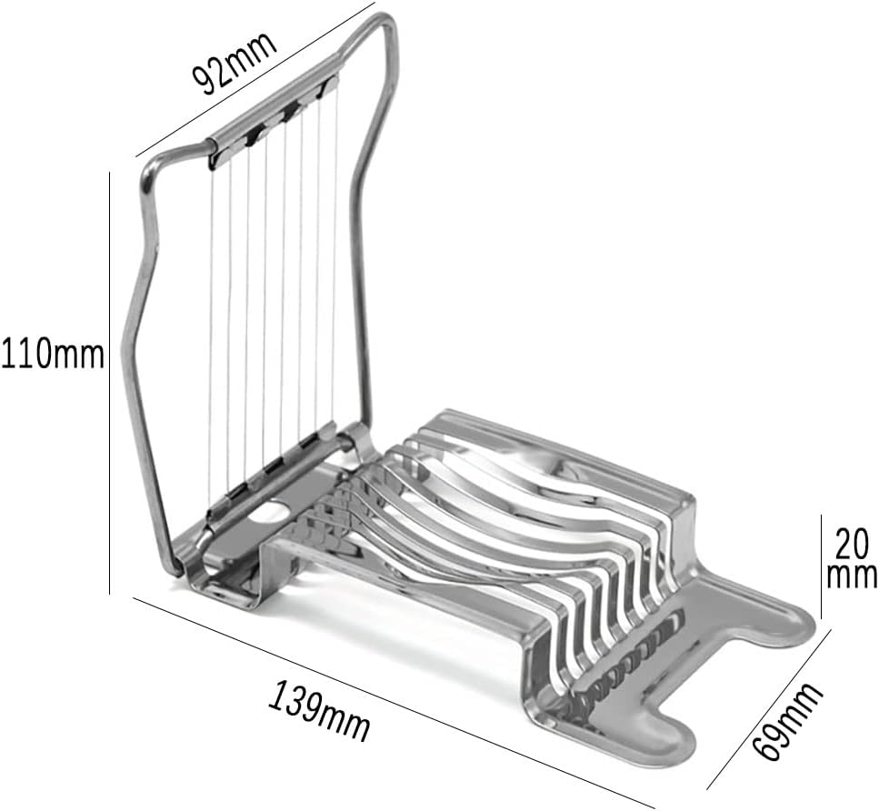 Egg Slicer for Hard Boiled Eggs, Stainless Steel Wire Multi-Purpose Egg Slicer, Kitchen Utilities, Can Cut Eggs Bread Mushroom Soft Fruit