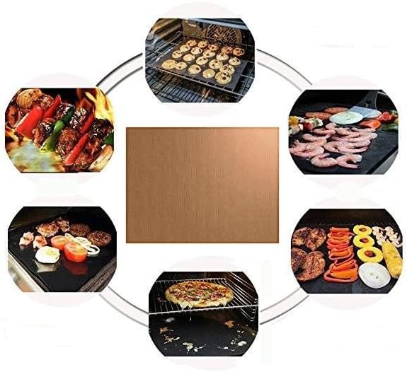 Large Oven Liners,5 PACK Heavy Duty Teflon Oven Liners,BBQ Grill Mats for Bottom of Oven for Gas, Electric and Fan Assisted Ovens,Baking Mat, Oven Protector Sheets,Reusable