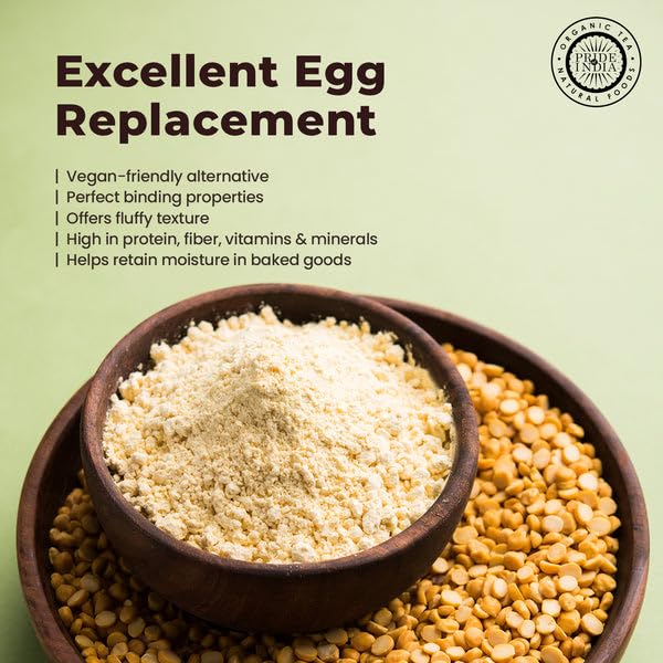 Pride of India - PACK of 6 - Garbanzo Bean Flour 1 lbs (454 gm) Earthy Nutty Slightly Sweet Taste Freshly Milled in Small Batches | Used for Baking Cooking Coating Thickening | Prepare Pancakes