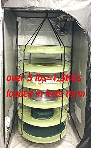 HORTIPOTS Herb Drying Rack Collapsible 2.5 ft Hanging Dry Net Rack for Hydroponic Herb Pot Vegetable Fruit Flower or Clothes Laundry