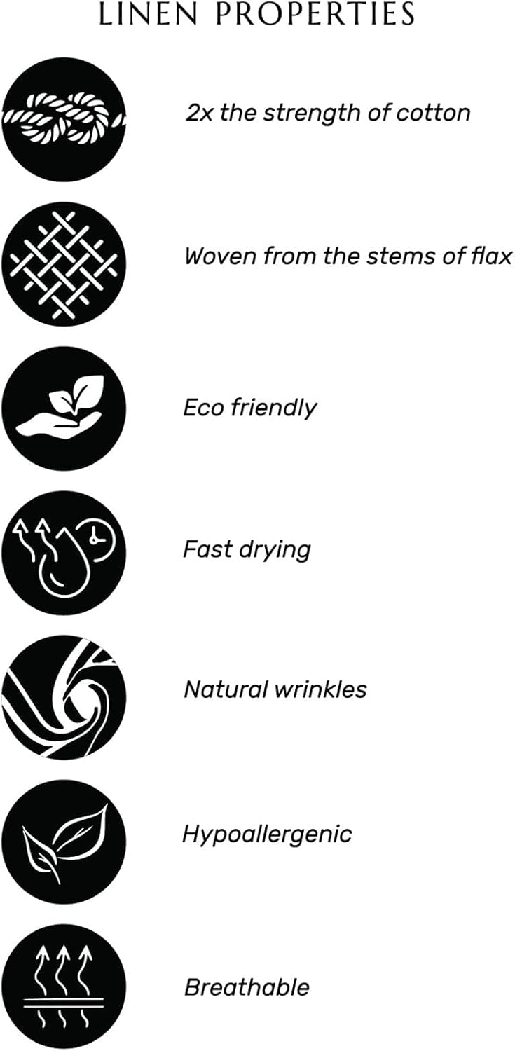 Solino Home Linen Bib Apron for Men & Women - Black and Cream Kitchen Apron with Front Pockets - Handcrafted from European Flax