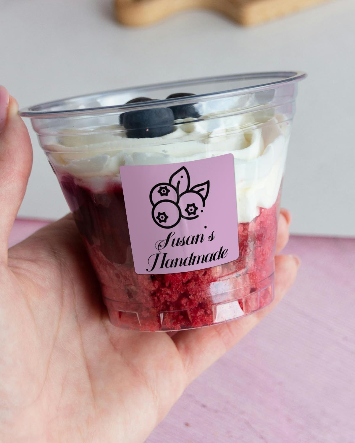 iEager Purple Square Thermal Label Stickers, 2"x2" Self-Adhesive Square Direct Thermal Labels with Perforation Line, 500 Sheets/Roll