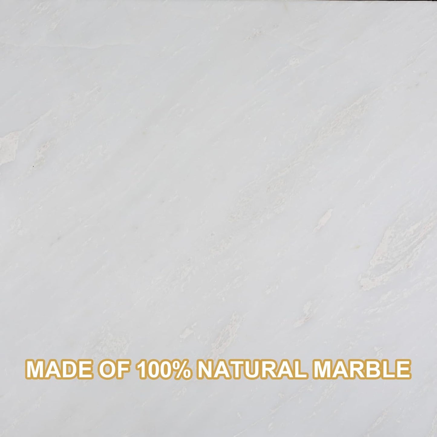 Koville Natural Marble Paper Towel Holder Countertop, 6“ Genuine Stone Paper Towel Holder Stand for Kitchen Storage, for Standard Rolls(Namib Fantasy)