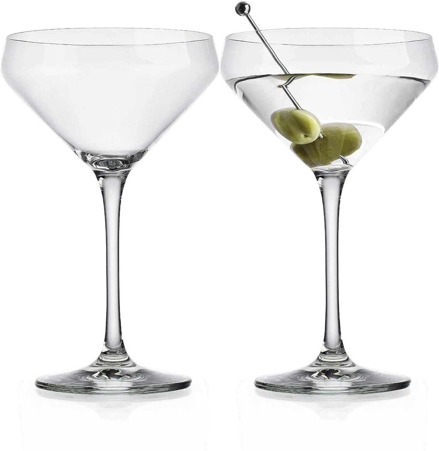 Glaver's Martini Glasses Set of 4 Cocktail Glasses, 10.5 Ounce Stemmed Margarita Glasses, for Bar, Martinis, Cosmopolitan, Gimlet, Elegant Packaging