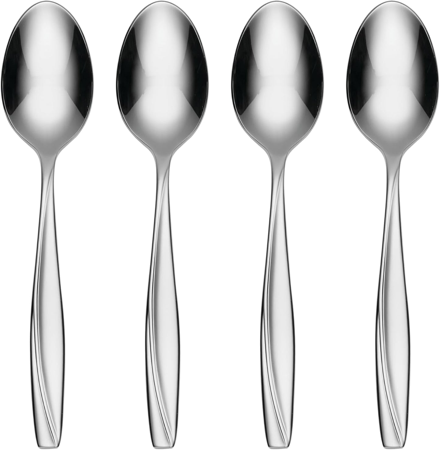 Oneida Camlynn Everyday Flatware Dinner Spoons 18/0 Stainless Steel, Set of 4, Silver
