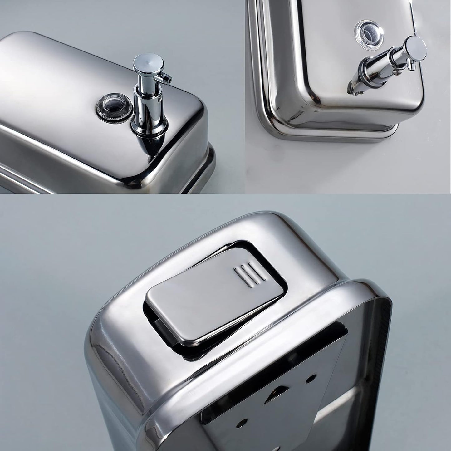 Stainless Steel Soap Dispenser for Home β 16.9oz Wall Mount, Anti-Leak Pump, Brushed Nickel Finish, Space-Saving Design for Kitchen & Bathroom