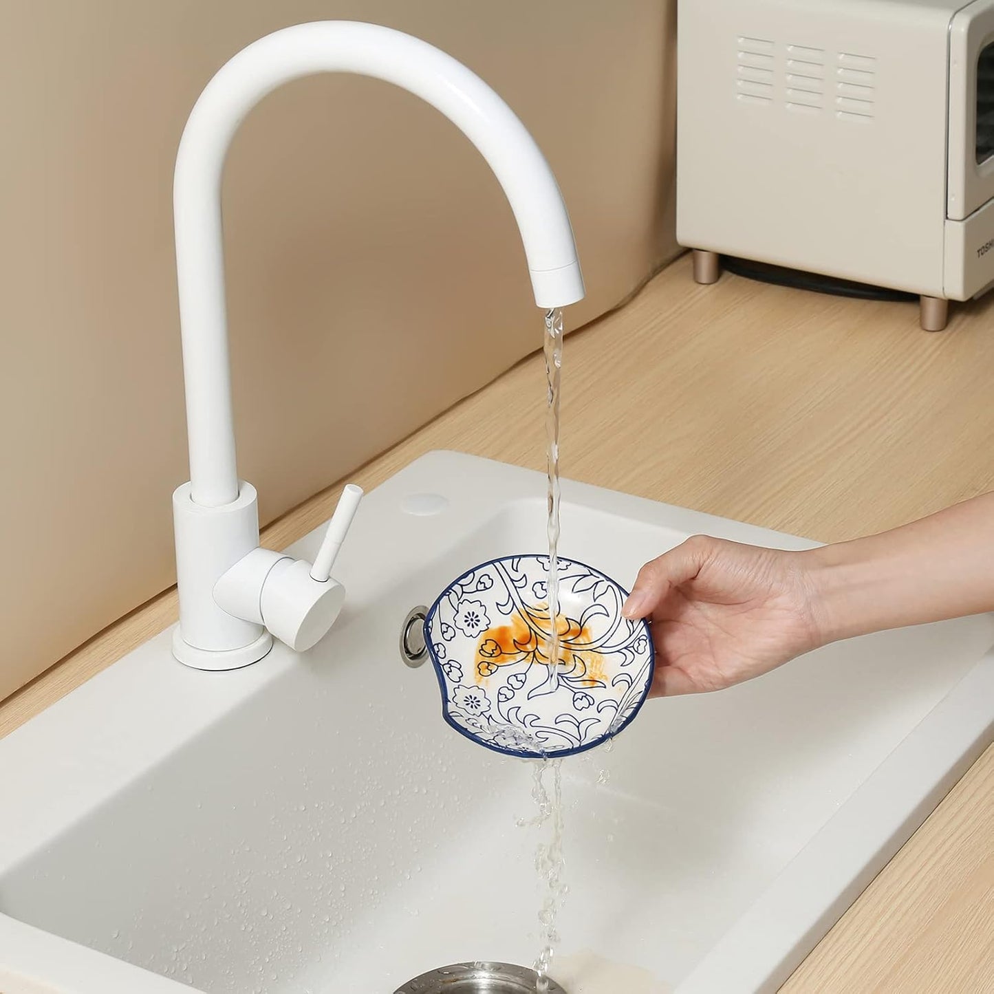 Selamica Ceramic Spoon Rest for Stove Top, 4.6 Inch Cooking Spoon Holder for Kitchen Counter, Stackable Utensil Rest Holder for Spatula Ladles Tong, Set of 4, Vintage Blue