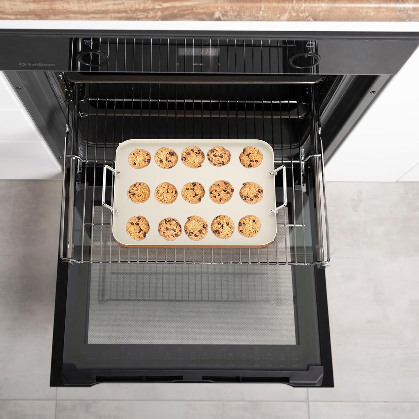 17.7" x 13" Burner Griddle Pan for Stove Top Oven, Stainless Steel Handles, Non Stick Ceramic Griddle Pan Griddle Skillet, PTFE Free PFOA Free