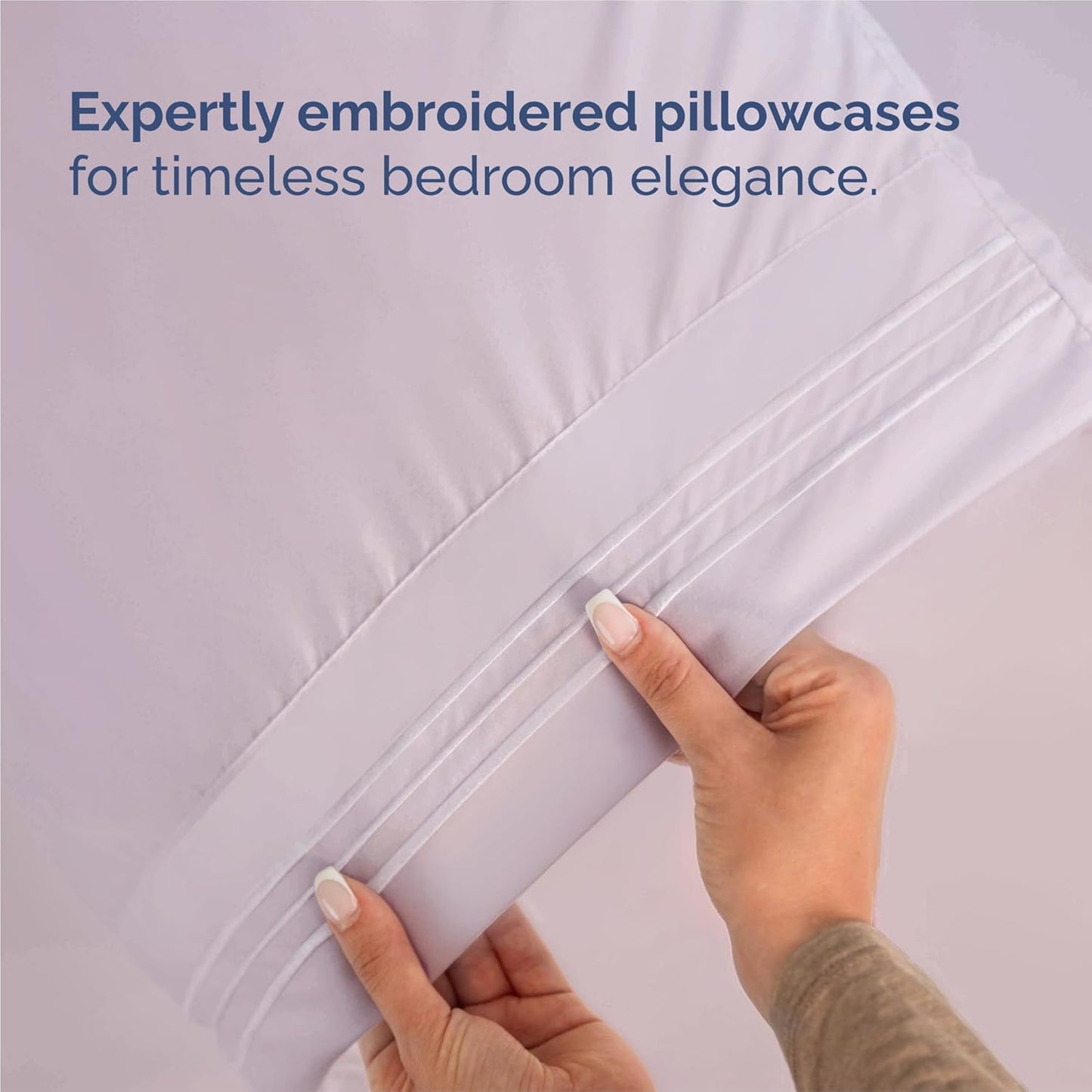 Split King Size 5 Piece Sheet Set - Comfy Breathable & Cooling Bed Sheets Set - Hotel Luxury Bedding for Women, Men, Kids, Teens, Boys & Girls - Deep Pockets, Soft, Wrinkle Free - Oeko-Tex - Light Lav