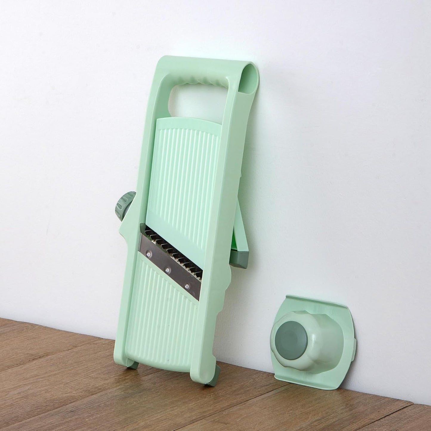 Adjustable Safe Mandoline Slicer for Kitchen - Stainless Steel Multifunction Vegetable & Fruit Cutter, Onion Potato Tomato Cabbage Apple Lemon Slicer