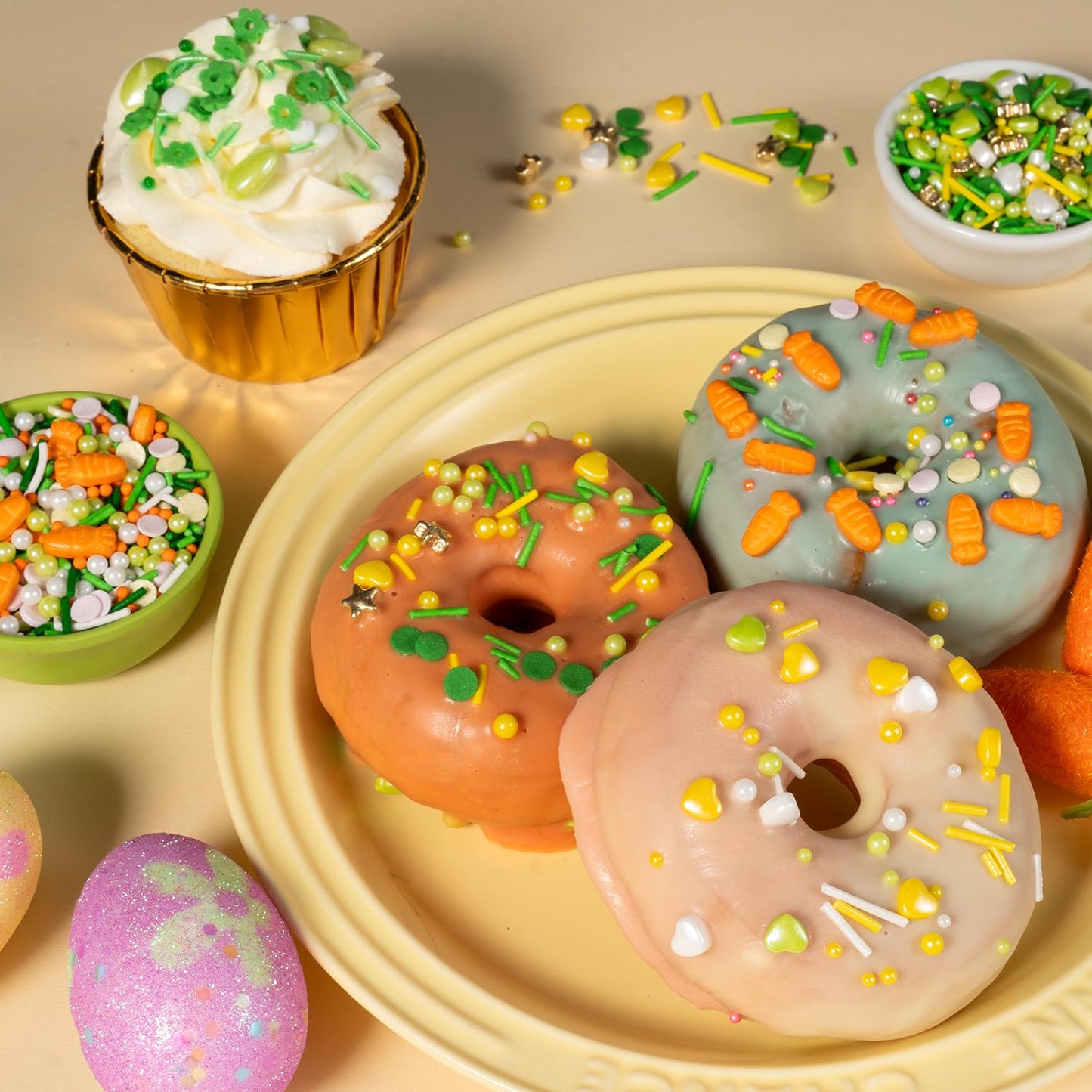 Cobakey Easter Sprinkles for Cookies 4.23 Ounce Spring Sprinkles for Baking Green Easter Eggs Perfect for Easter Cake Decorations, Baking, Ice Cream, Cookies, Cupcake Topper