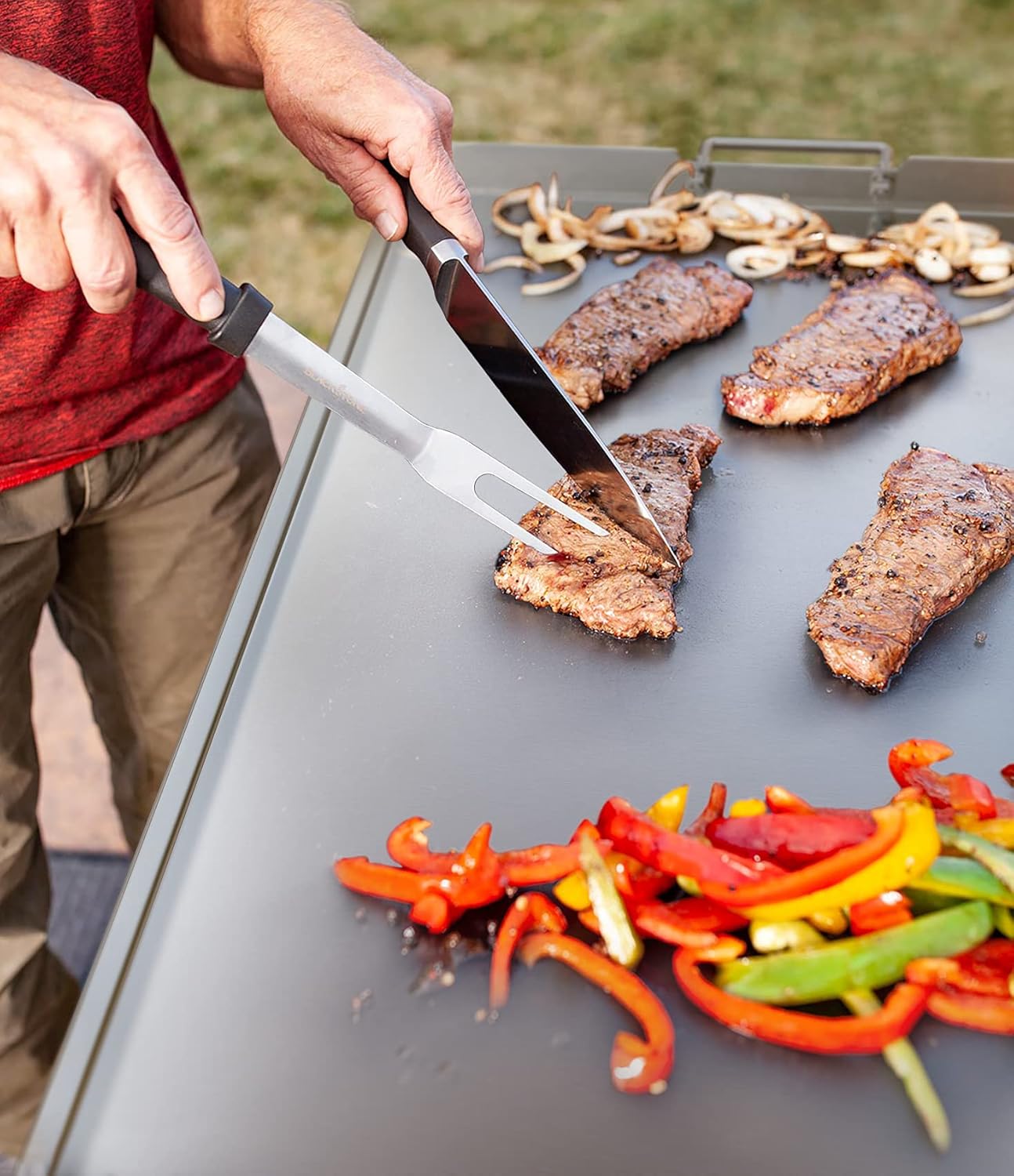 Stanbroil 36 inch Stainless Steel Flat Top Gas Grill Griddle Replacement for Blackstone 4 Burner Gas Grill Cooking Station, Flat Top Griddle with New Rear Grease Management System