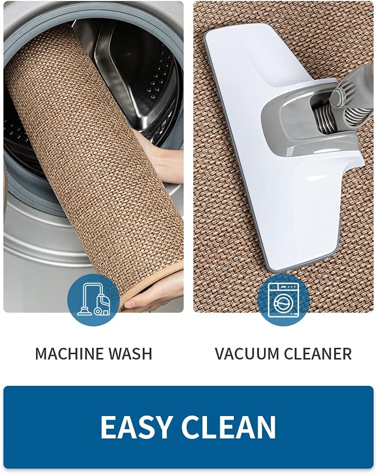 Kitchen Rugs and Mats, Washable Non-Skid Kitchen Mats for Floor, Large Runner Rugs for Kitchen Floor, Front of Sink, Hallway, Laundry Room (Beige, 20"x70")