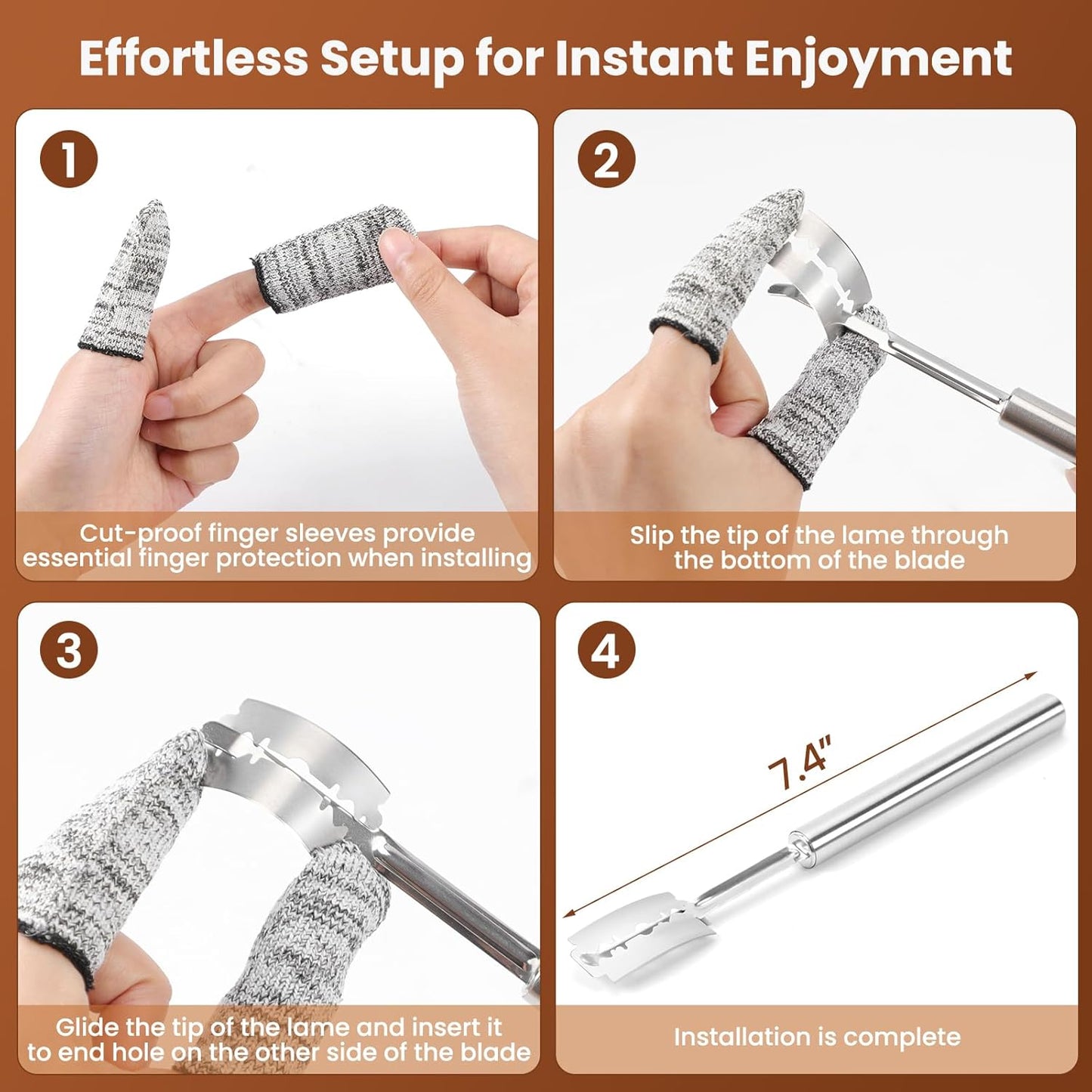 Bread Lame, Professional Sourdough Scoring Tool, Hand Crafted Bread Scoring Knife with Stainless Steel Handle, Premium Dough Slashing Cutter Tool with 15 Razor Blades, Gift for Bakers (Men/Women)