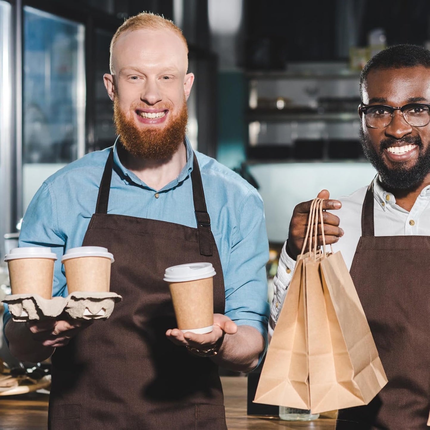 Tearable 4 to 2 Cup Drink Carrier - Biodegradable Convertible Cup Holder for Hot/Cold Beverages (8oz-32oz) - Pulp Fiber to Go for Restaurants, Takeout/Delivery (100 Pack)