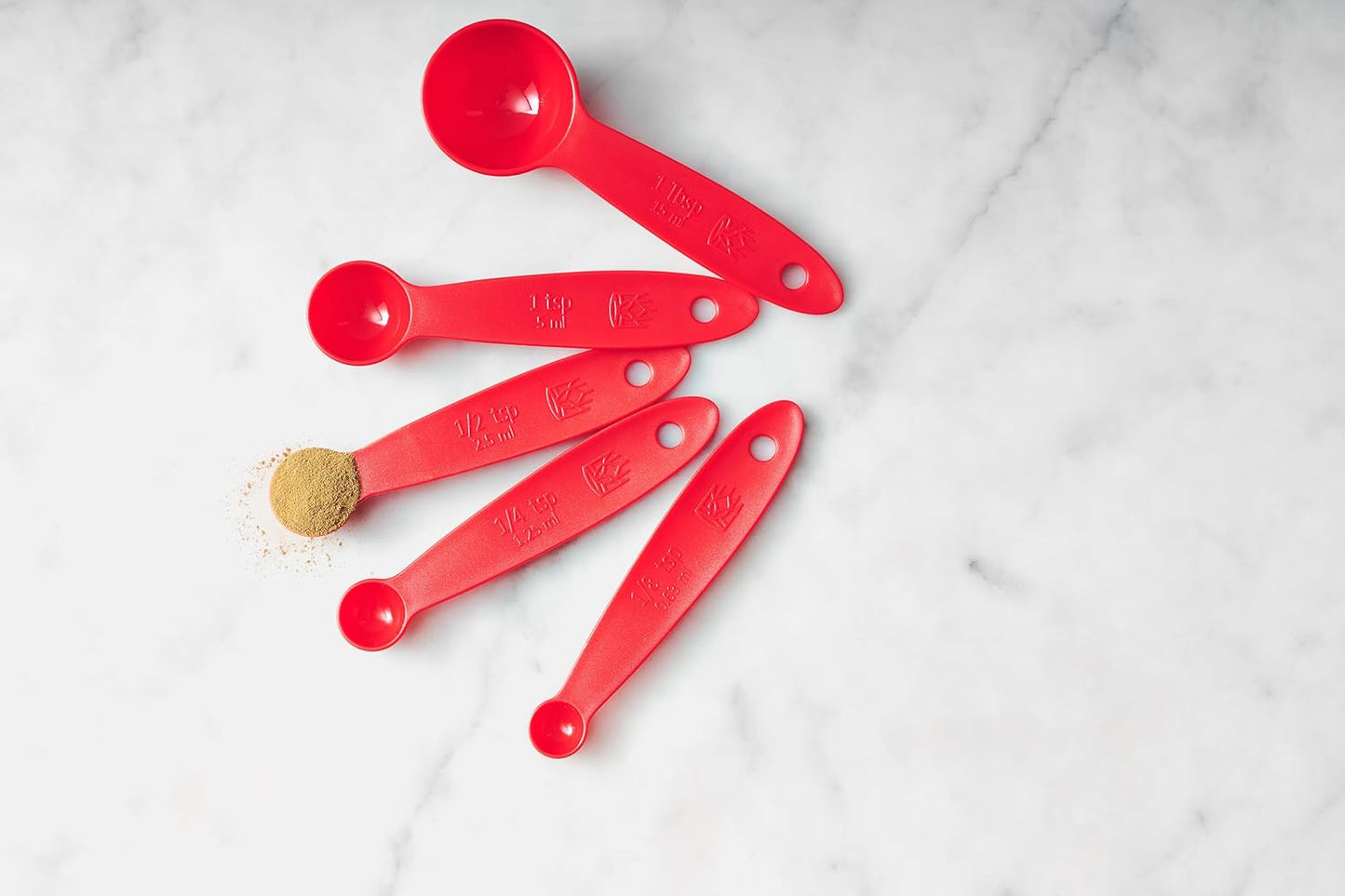 King Arthur Baking Company Lightweight Measuring Spoons, BPA-Free, PFAS-Free, 5-Piece Set