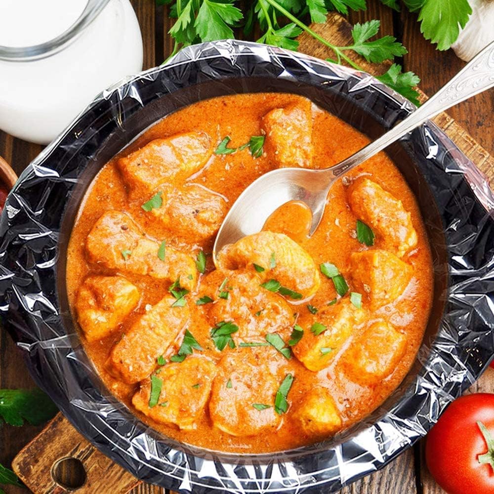 ECOOPTS Slow Cooker Liners (40 Liners), 13" × 21" Pot Liners Fit 3-8 Quarts, Disposable Cooking Bags Suitable for Oval & Round Pot, BPA Free (13" × 21")