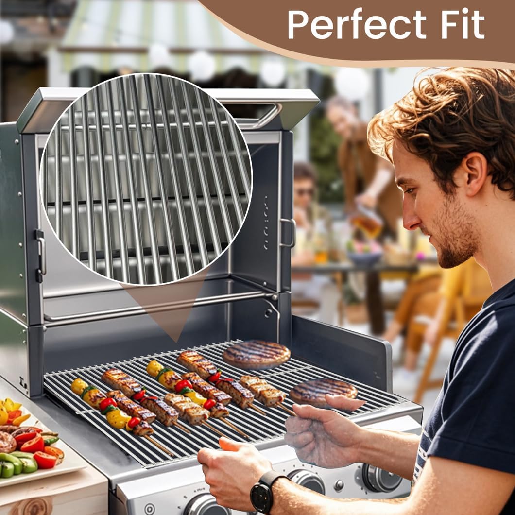 SF312C (3-Pack) 18 3/4" Stainless Steel Grates Replacement for BBQ Pro BQ05041-28, BQ51009 and Charbroil 463210310, 463210511, 463211511, 463211512, 463211513, 463211514