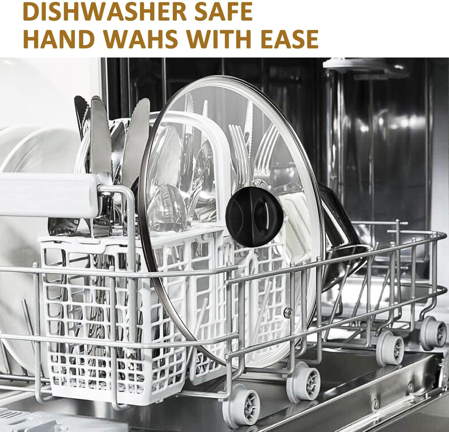 Glass Pot and Pan Lids, Universal Kitchen Cookware Covers (9.25 Inch)