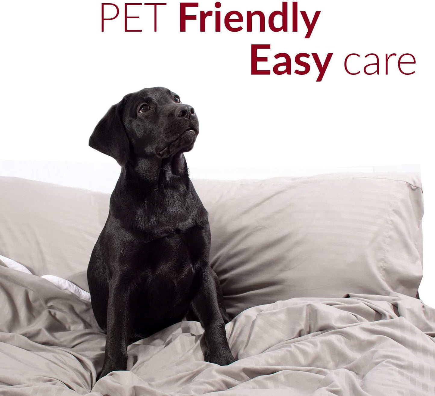 Mellanni Extra Deep Queen Sheets - 4 PC Iconic Collection Bedding - Hotel Luxury, Ultra Soft, Cooling Bed Sheets - Wrinkle, Fade, Stain Resistant (Queen, Pinstripe Gray)