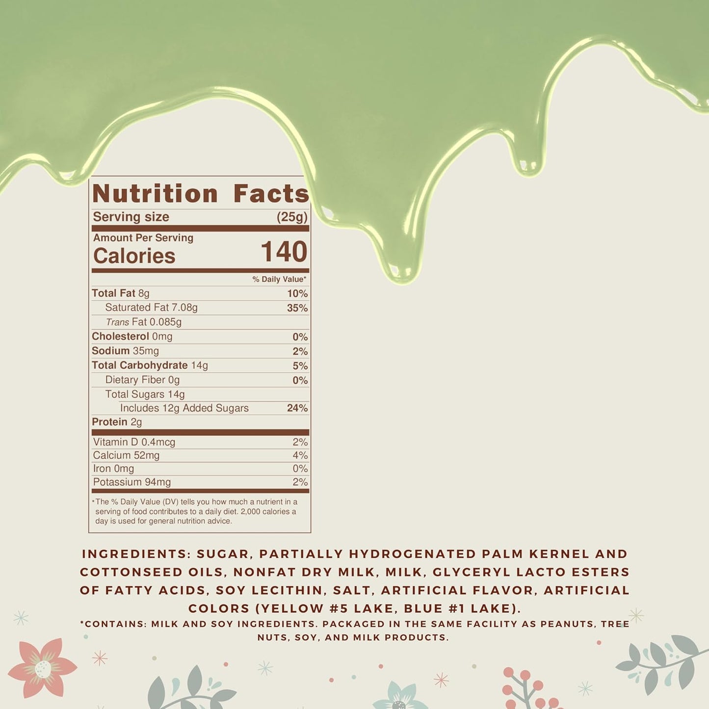 KIDU Light Green Chocolate Melting Wafers 16 Ounces Bulk Perfect For Dipping, Deserts, Baking And More - 1 Pound