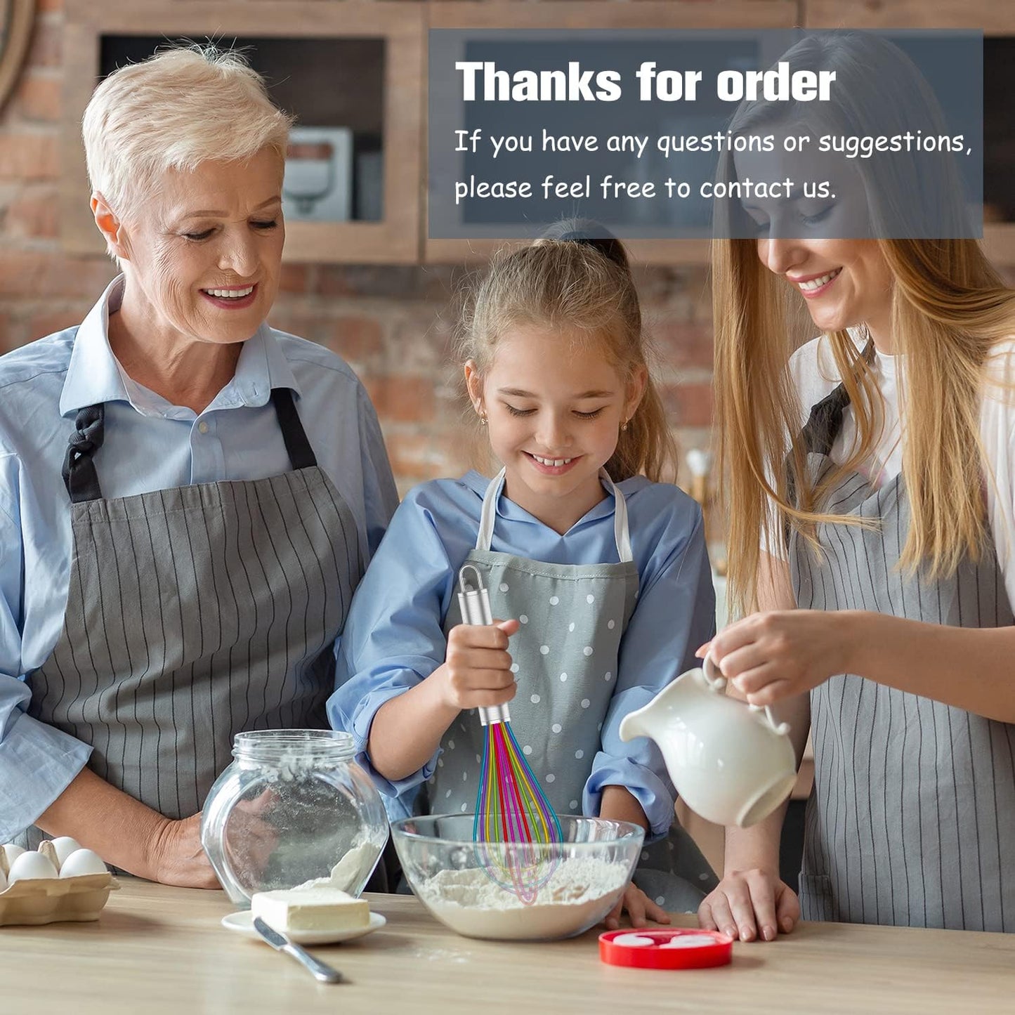 Silicone Whisk,Professional Whisks For Cooking Non Scratch,Stainless Steel & Silicone Wisk,Plastic Rubber Whisk Tool For Nonstick Cookware,Silicon Wisks Set of 3,Rainbow,for Blending,Colorful.