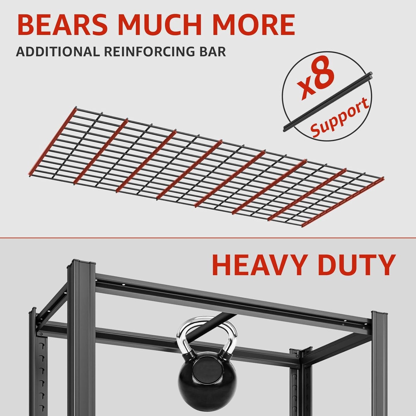 5 Tier Metal Shelving Unit, Adjustable Storage Shelves, 84" H x 47" W x 24" D Heavy Duty Garage Shelves for Warehouse, Basement, Kitchen, Pantry, Living Room, Black