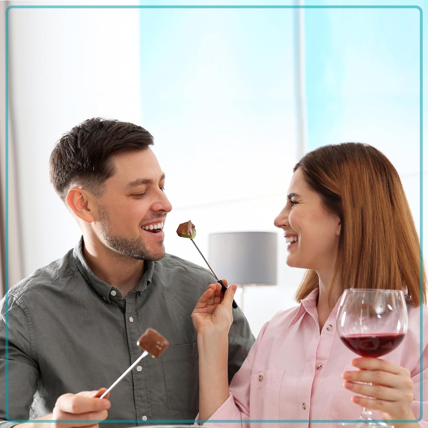 Nostalgia 8-Cup Electric Fondue Pot Set for Cheese & Chocolate - 8 Color-Coded Forks, Temperature Control - Kitchen Gadgets and Appliances for Hors d'Oeuvres and More - Stainless Steel