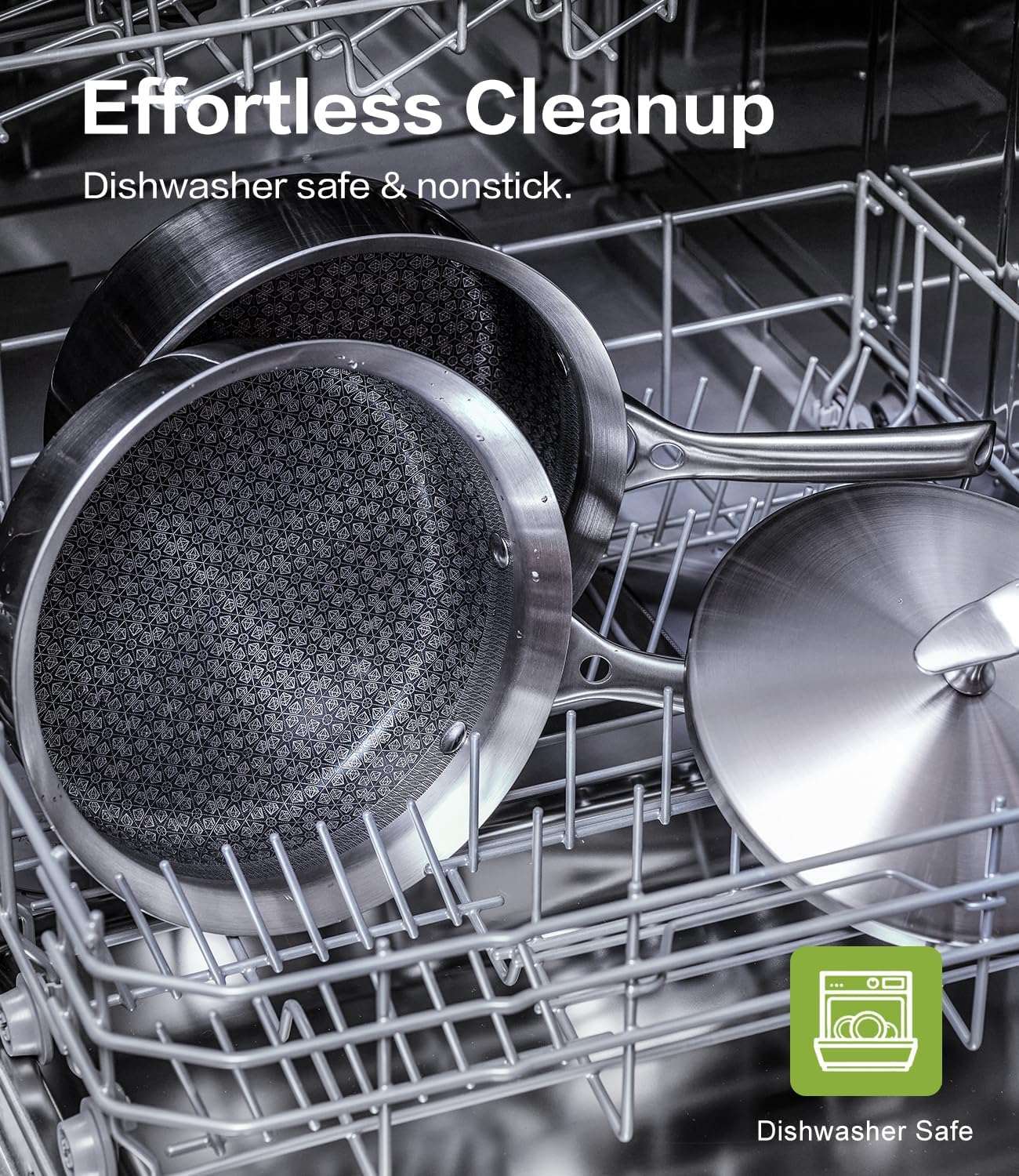 Saucepan with Lid 5-Ply Stainless Steel Sauce Pans, 3 Quart Small Pot for Sauce, Milk & Boiling, Induction Compatible, Oven Dishwasher Safe, Works on All Stovetops Non Toxic, PTFE & PFOA Free