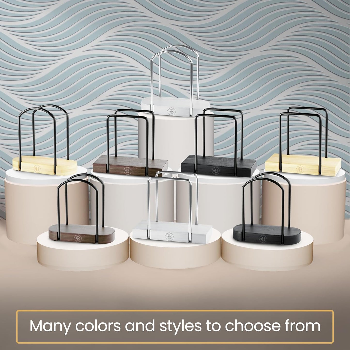 Napkin Holder for Table - Bamboo and Black Iron Standing Napkin Dispenser, Non-Slip Paper Napkin Holder for Kitchen, Farmhouse, Dining Table, Restaurant, Outdoor Use - Rustic and Elegant Design