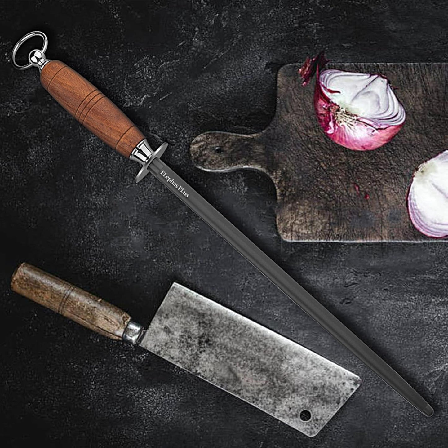 honing steel knife sharpener ,Wooden Handle knife sharpener rod,12 Inch Knife Sharpening Steel Honing Rod(mahogany)