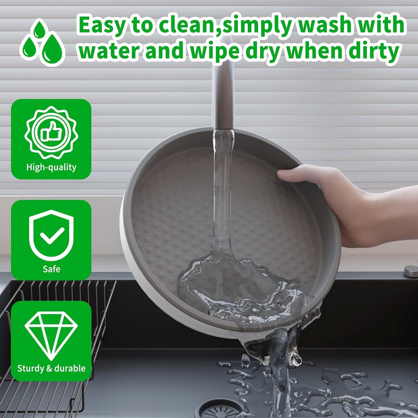 1 Pack 10 Inch Non-Skid Lazy Susan Turntable Organizers - Spinning Rack for Pantry Organization and Storage, Kitchen, Cabinet, Fridge, Bathroom Vanity, Countertop, Under Sink Organizing, Spice Rack