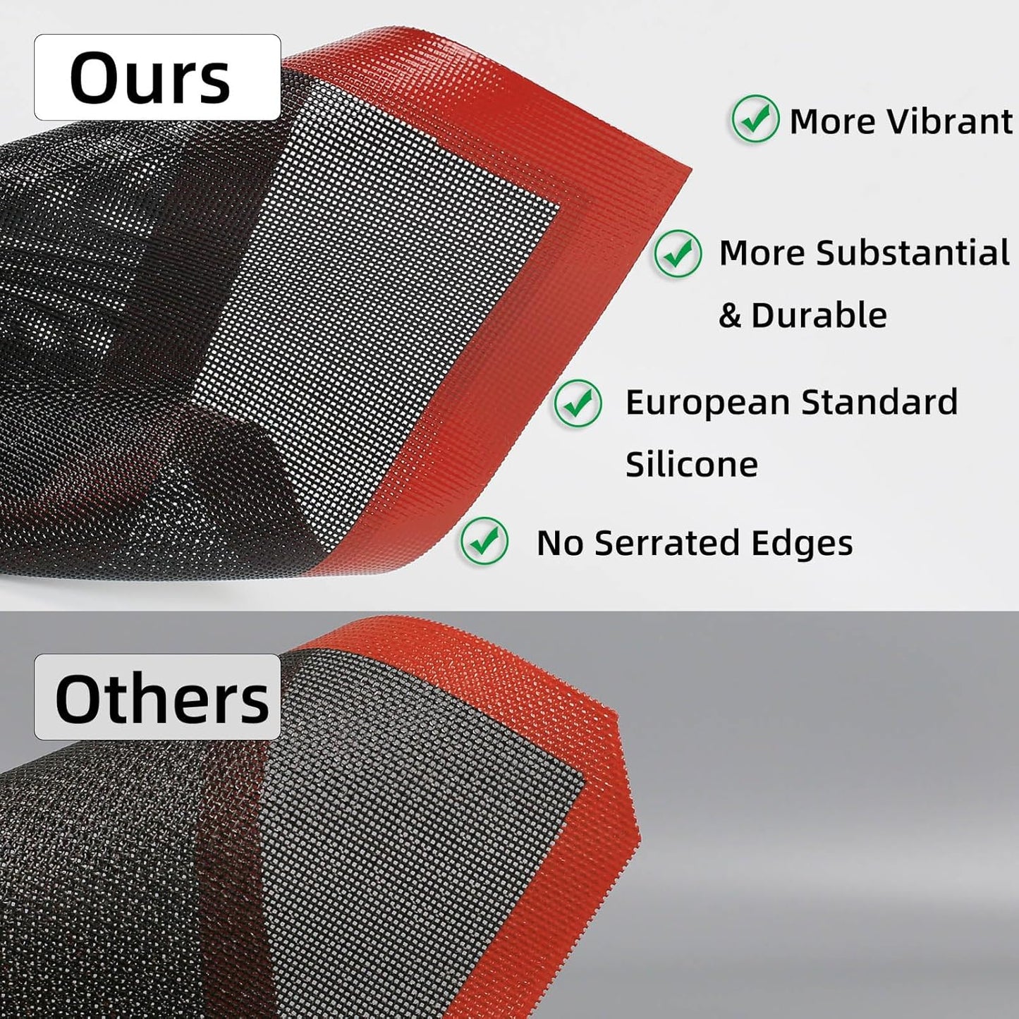 Silicone Baking Mat with Microperforated, 2 PCS Perforated Baking Mats/Oven Liners for 13" x 18" Half Sheet Pan, Reusable Air Mesh Silicone Mat for Cookie/Eclair/Bread/Pizza/Pastry