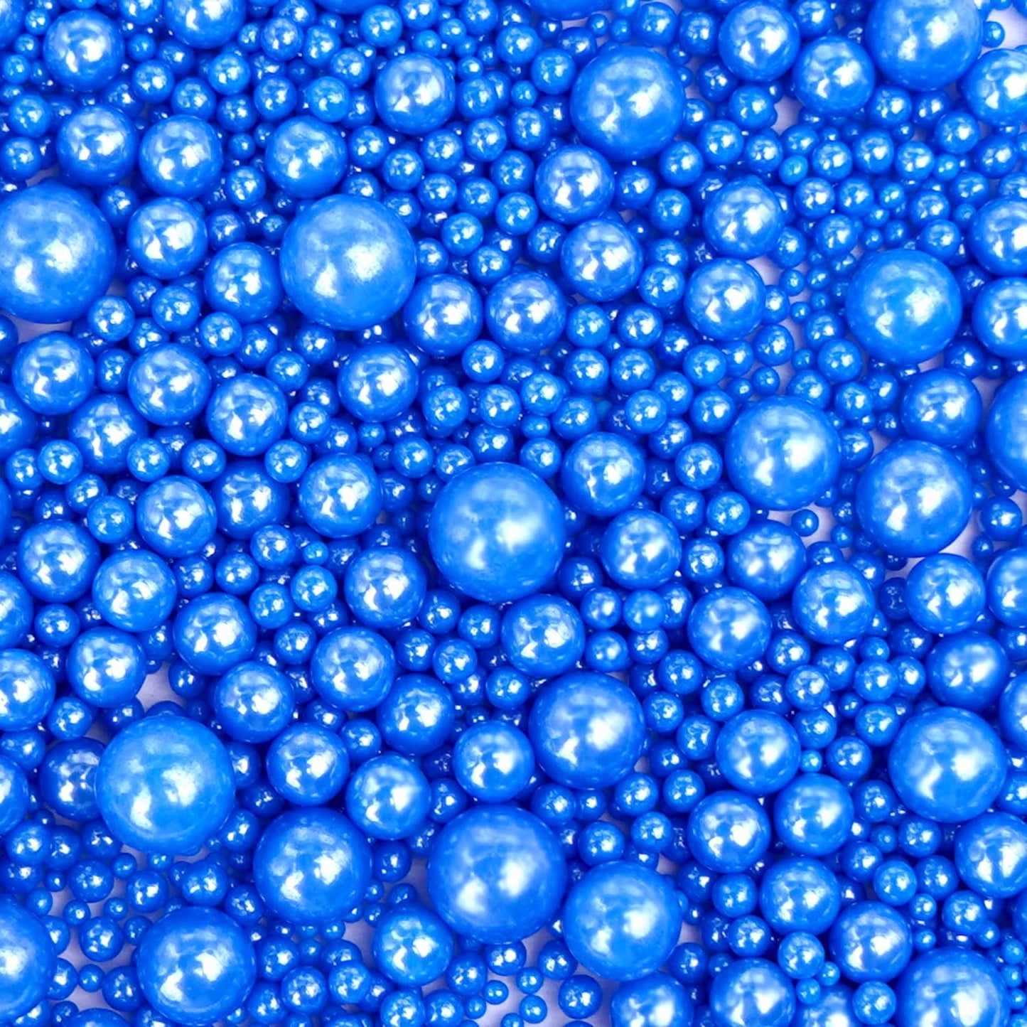 Edible Navy Blue Pearl Sugar Sprinkles, 130g/4.58oz, Blue Pearls Sprinkles for Cake Decorating, Cupcake Toppers, Cake Decorations