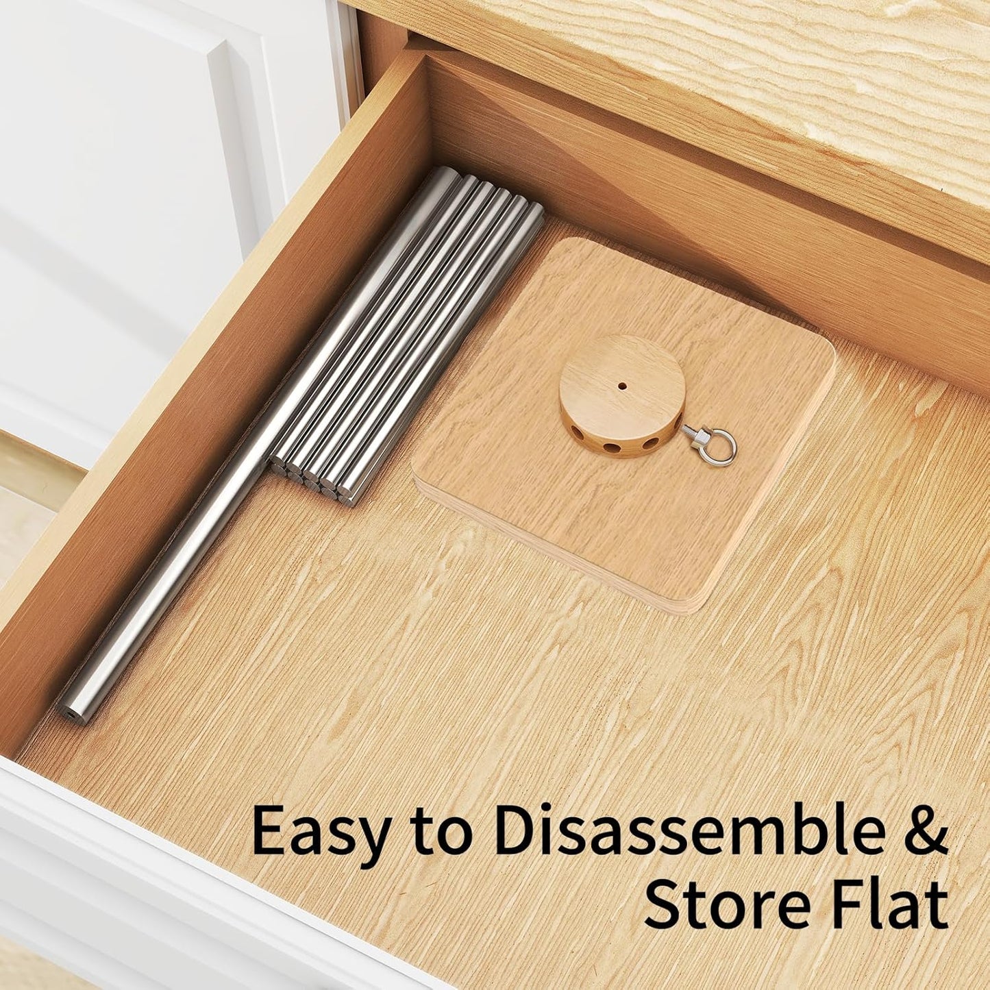 Pasta Drying Rack, 304 Stainless Steels Pasta Rack with Handle, Detachable Stand Noodles Drying Hanger for Homemade Fresh Spaghetti, Tagliatelle, Fettuccine