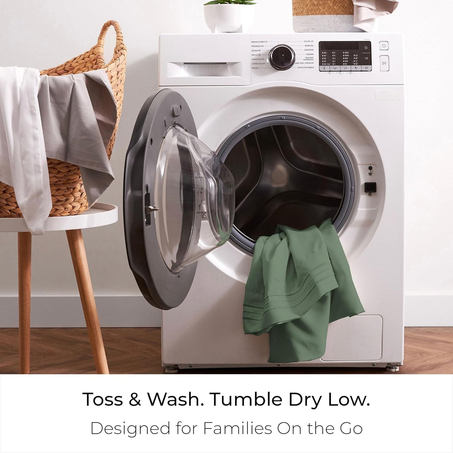 Mellanni Queen Sheets Set - 4 PC Iconic Collection Bedding - Hotel Luxury, Extra Soft, Cooling Bed Sheets - Wrinkle, Fade, Stain Resistant (Queen, Sage)