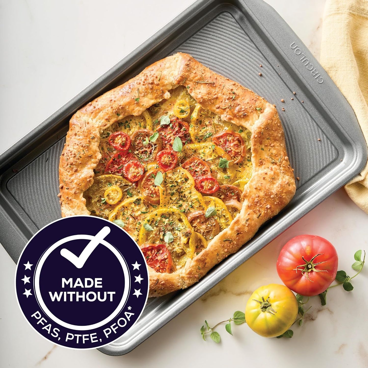 Circulon Nonstick Bakeware Set, Nonstick Cookie Sheet / Baking Sheet - 2 Piece, Gray