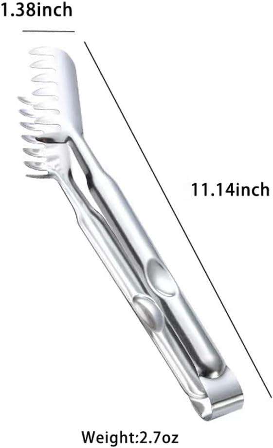 2-Piece Spaghetti Set, Stainless Steel Pasta Server & Tongs, Heat Resistant, 12 Inch