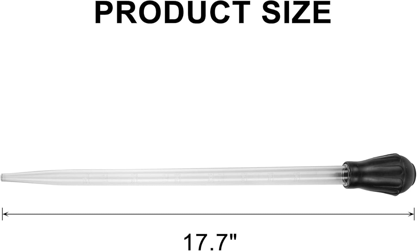 18.7in Long Turkey Baster for Aquarium, 50ml Long Pipette for Fish Tank Coral Food Feeder Syringe Aquarium Water Changer Siphon for Marine Fish Reef Aquatic Plant Spider, Black