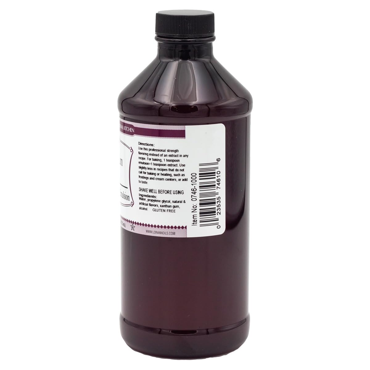 Lorann Oils Rum Bakery Emulsion: Realistic Rum Flavor, Ideal for Enhancing Boozy Notes in Baked Goods, Gluten-Free, Keto-Friendly, Rum Extract Alternative Essential for Your Kitchen