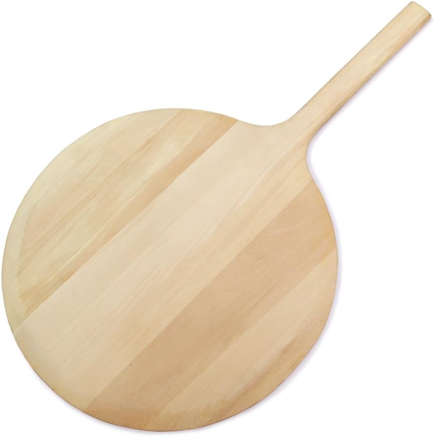 New Star Foodservice 50370 Restaurant-Grade Wooden Pizza Peel, 19" L x 19" W Plate, with 14" L Wooden Handle, 33" Overall Length