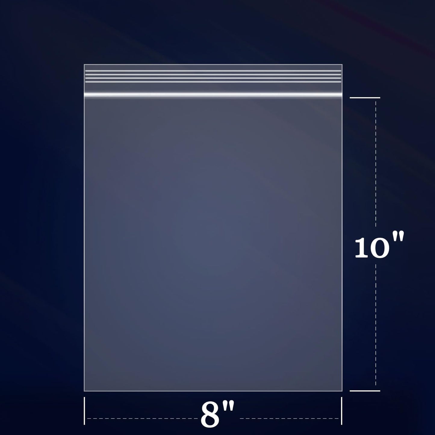 iMailer - 500 Count - 8" x 10" Zip Bags - Clear Reclosable Zip Plastic Poly Bags 2 Mil with Resealable Lock Seal Zipper for Art Prints, Brochure, Photoes, Handicraft Gift