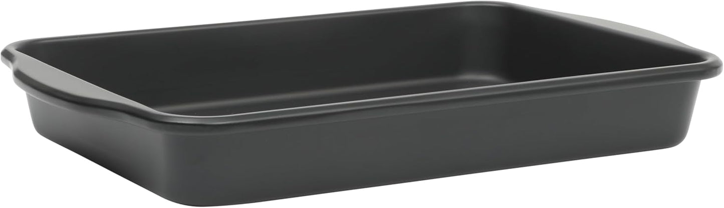 Oster Teston 13 x 9 Inch Rectangular Nonstick Carbon Steel Cake/Baking Pan - Matte Black