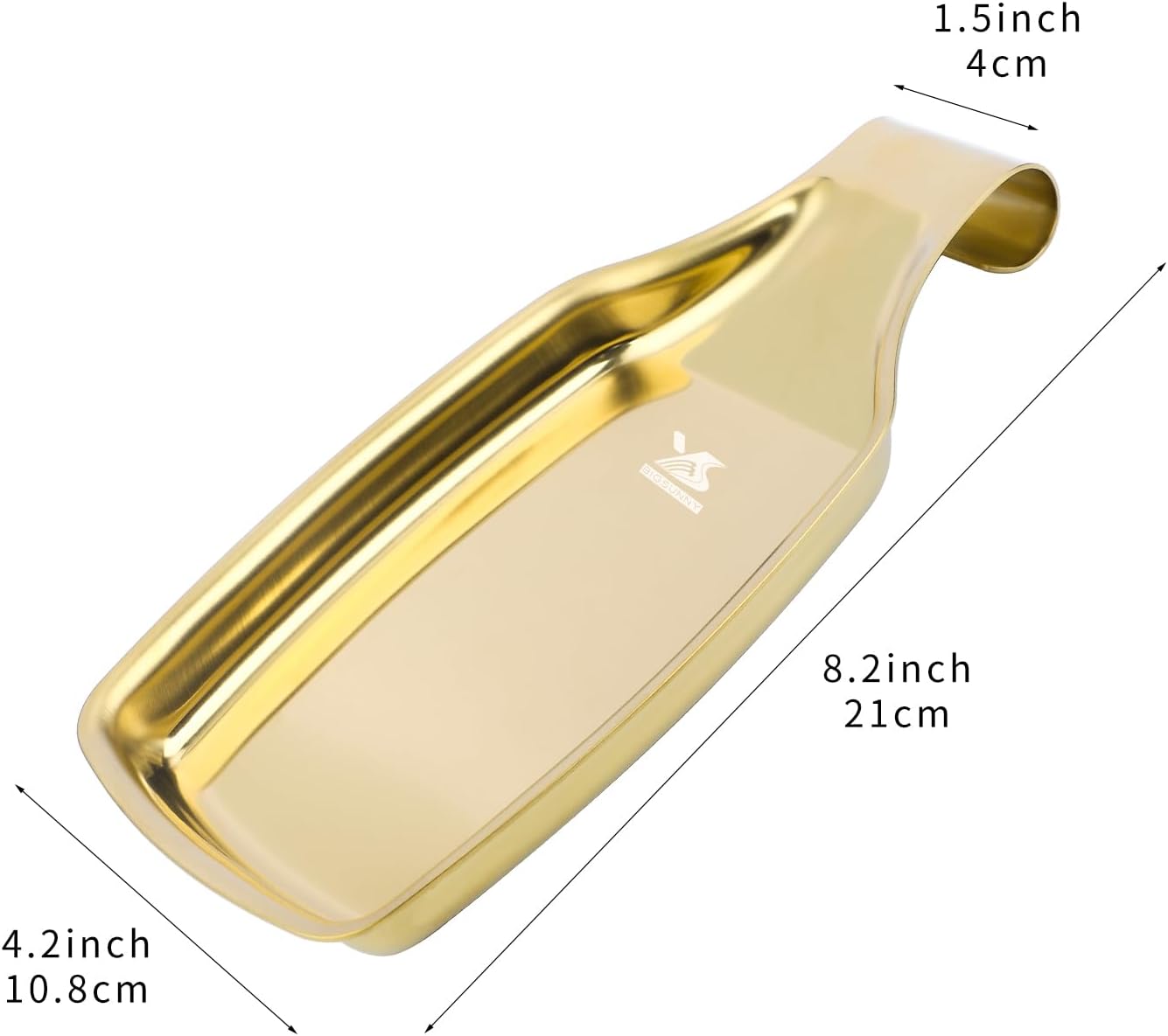 MSY BIGSUNNY Stainless Steel Utensil Tray Spoon Rest Holder for Stove Top, 2 Pack Stainless Steel Spoon Rest, Golden