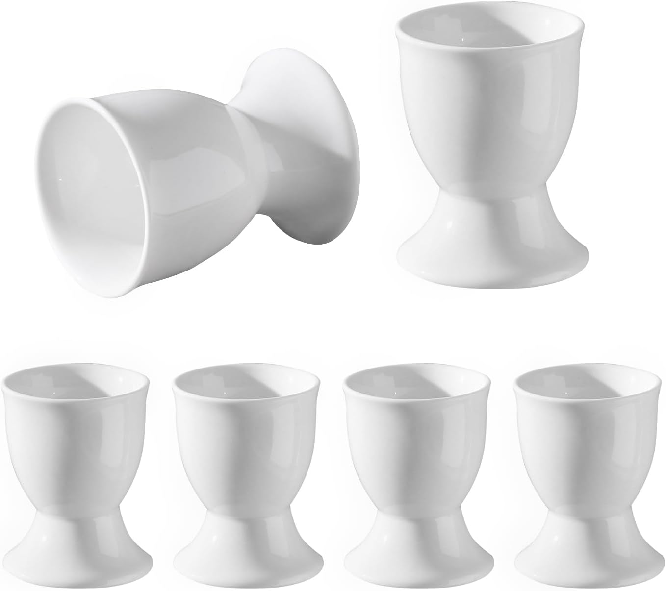 Egg Cups Set of 6 Ceramic Egg Stand Holder Kitchen Egg Cup Small Fruit Cup Snack Candy Cup Egg Cups for Soft Boiled Eggs Breakfast Party Dinning 2.56 x 1.97 inch