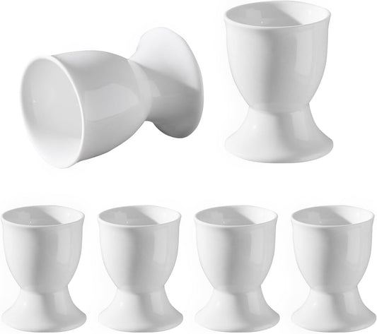Egg Cups Set of 6 Ceramic Egg Stand Holder Kitchen Egg Cup Small Fruit Cup Snack Candy Cup Egg Cups for Soft Boiled Eggs Breakfast Party Dinning 2.56 x 1.97 inch