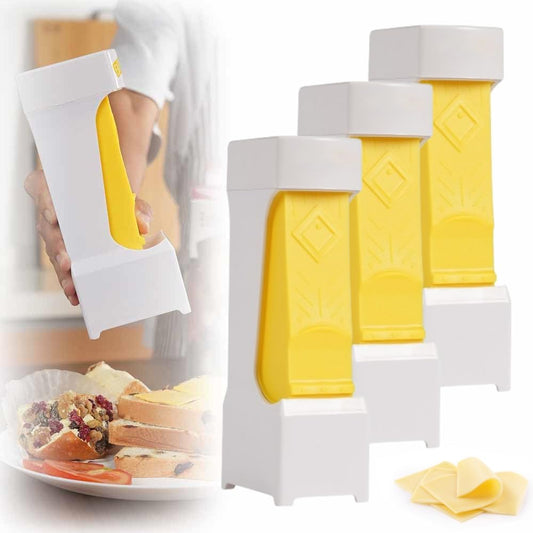 Butter Cutter, One-Click Butter Cutter,2025 NEW Single-Stick Butter Cutter, Butter Dispenser with Stainless Steel Blade and Storage Case for Quickly Making Bread, Cakes, Breakfast (3PCS)