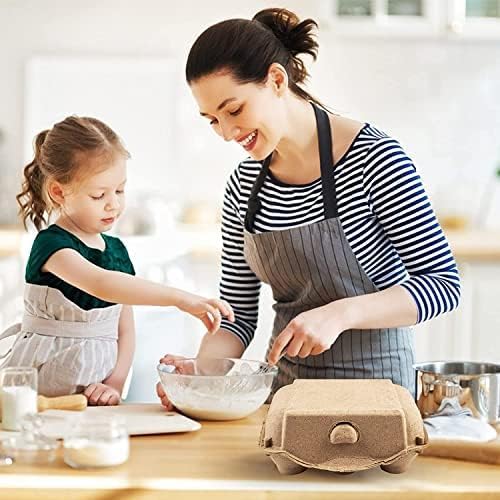 100 Pieces Natural Material Empty Egg Cartons, Each Holds 6 Fiber Egg Carton For Home, Farm, Market, Camping, Picnic, Travel,Reusable.